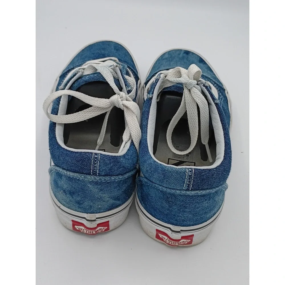 Vans Unisex Old Skool Blue Denim 5 Men 6.5 Women Low Top Skate Shoes